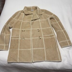 Women's Tan Double-Breasted Shacket
